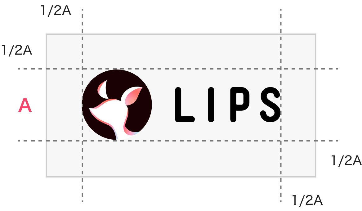 LIPSのロゴのアイソレーション・ゾーン