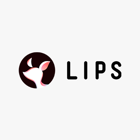 LIPSのロゴ（シンボルマークとロゴタイプが横並び）