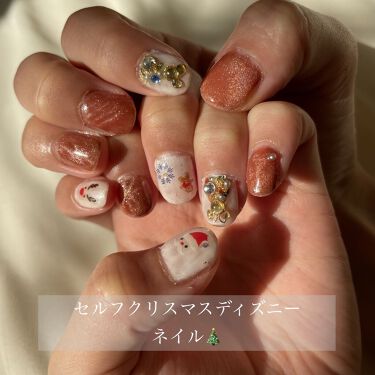 ネイルシール セリアを使った口コミ 冬ネイルのhowto11月末のディズニー By チビちゃん 混合肌 Lips