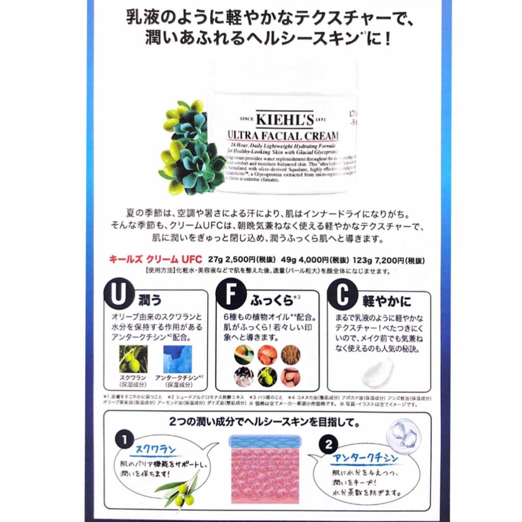 キールズ クリーム Ufc Kiehl Sの効果に関する口コミ こんにちは えだまめです この度lipsを By えだまめ 脂性肌 代前半 Lips