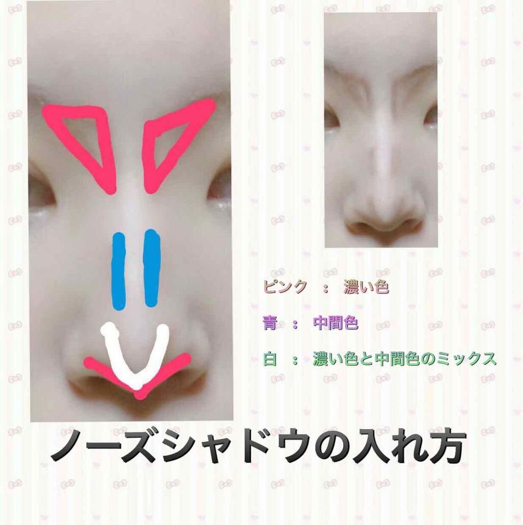 鼻筋だけでなく、小鼻にもシャドウを