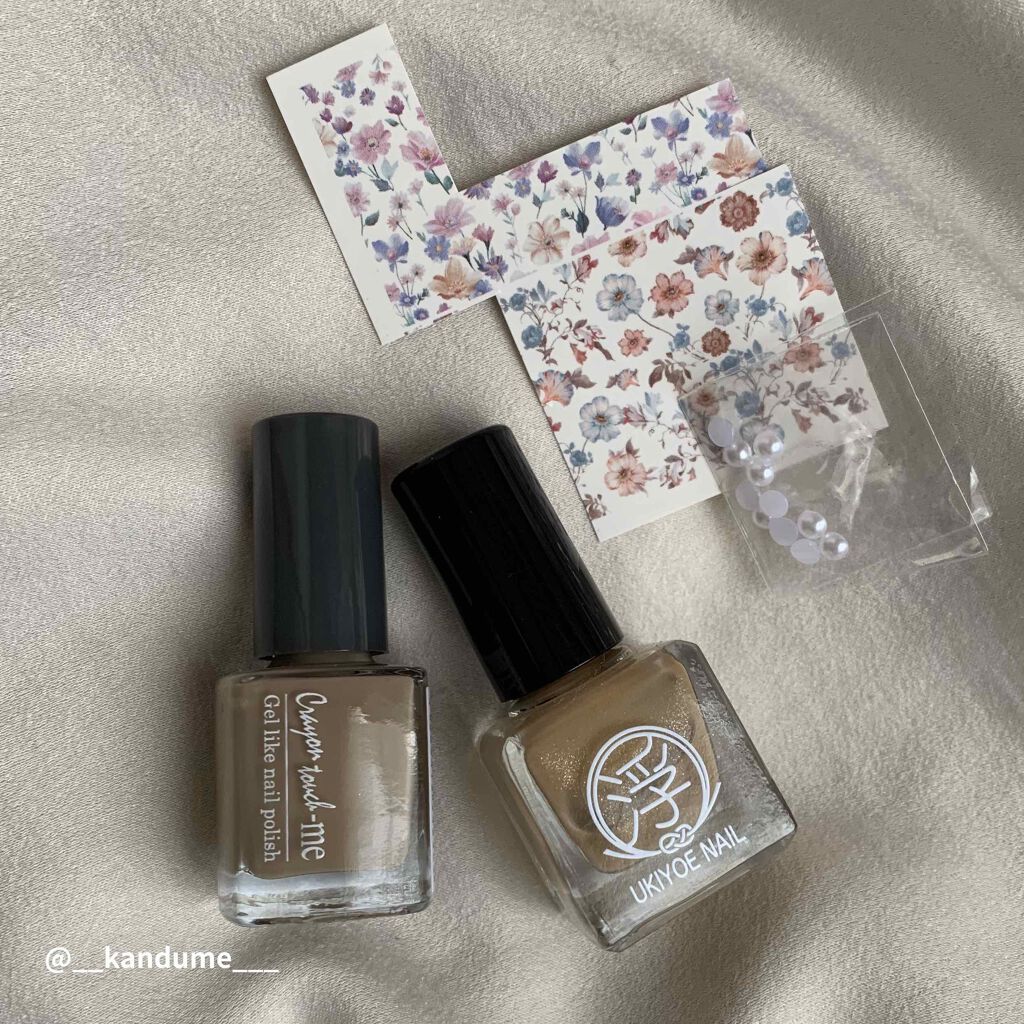 しずくネイルシール キャンドゥを使った口コミ お花のレトロ
