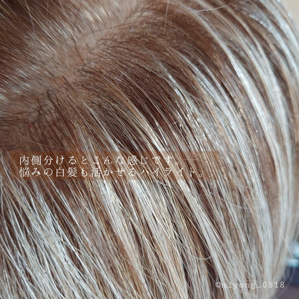 アディクシーカラー ミルボンの使い方を徹底解説 白髪ぼかしハイライト 脱白髪染めチラホラ By Miyo 混合肌 40代前半 Lips