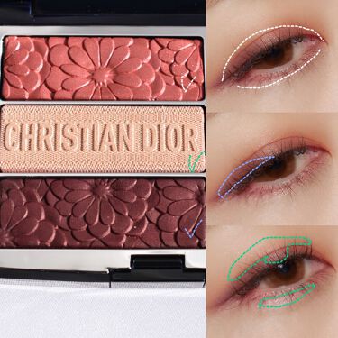 Dior Beauty Lovers On Lips 繊細な花模様がデザインされた限定アイシャドウ トリオブリックパ Lips