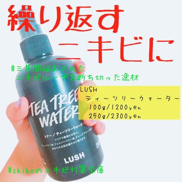 ティーツリーウォーター ラッシュの使い方を徹底解説 オイリー肌におすすめのミスト状化粧水 Lushティーツリ By Shiho 脂性肌 10代後半 Lips