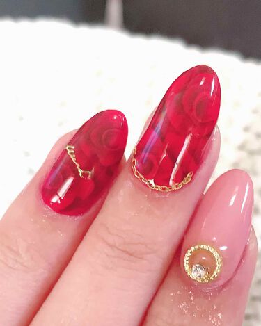 グレースジェルベース グレースジェルを使った口コミ セルフネイルの記録 ローズ がたくさん詰ま By みい 混合肌 Lips