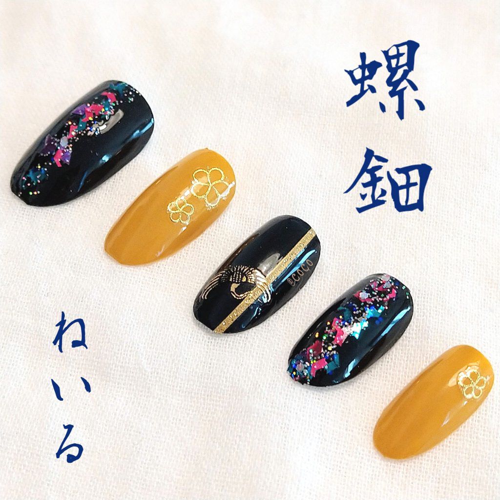 カラフルネイルズ キャンメイクを使った口コミ プチプラポリッシュでつくる 螺鈿ネイル の By Coco Lips