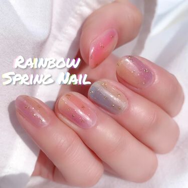 21年春新作ネイルシール パーツ ネイルフィット ジェルネイルシール Gelato Factoryの口コミ Rainbowspringnail ジェラ By Borotama 混合肌 Lips