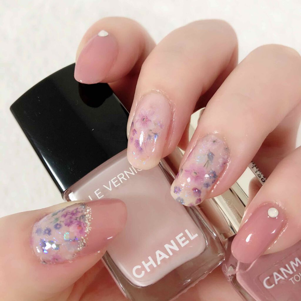 カラフルネイルズ キャンメイクを使った口コミ しずくネイルシール ペールフラワーのパープ By Rabbit 乾燥肌 Lips