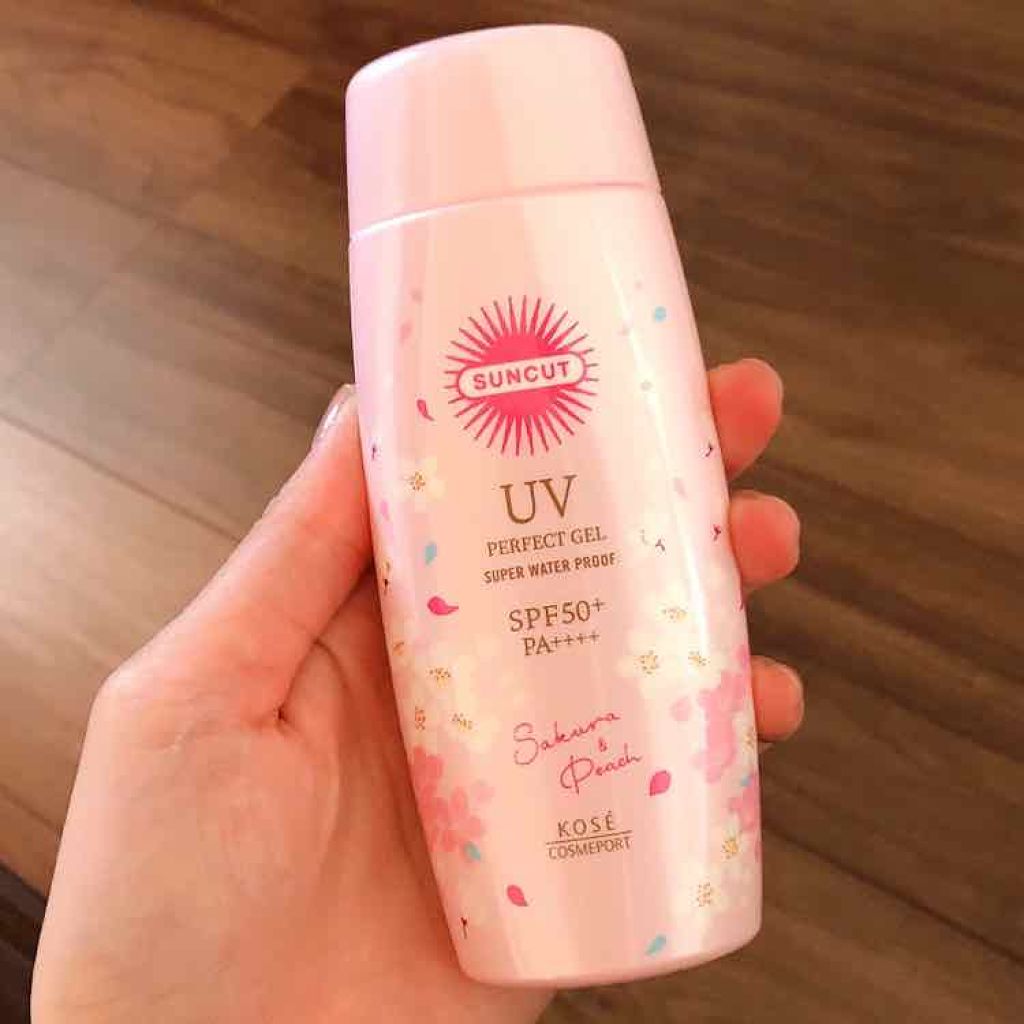 フレグランスuv パーフェクトジェル 桜 ピーチの香り サンカット の口コミ 塗ると桜の良い匂い 最強の日焼け止め成分 By フォロバ100 コスメフリーク 乾燥肌 Lips