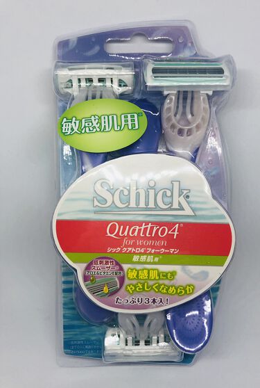 試してみた シック Schick ボディ用 クアトロ4 ディスポ フォーウーマン 敏感肌用 3本入 2個パック 使い捨てタイプ 女性用 カミソリ シック のリアルな口コミ レビュー Lips