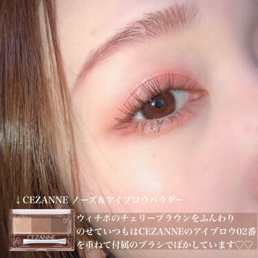 ノーズ アイブロウパウダー Cezanneを使った口コミ ピンクメイクの眉はコレ ふわふわチェリ By チャンユカ 敏感肌 Lips