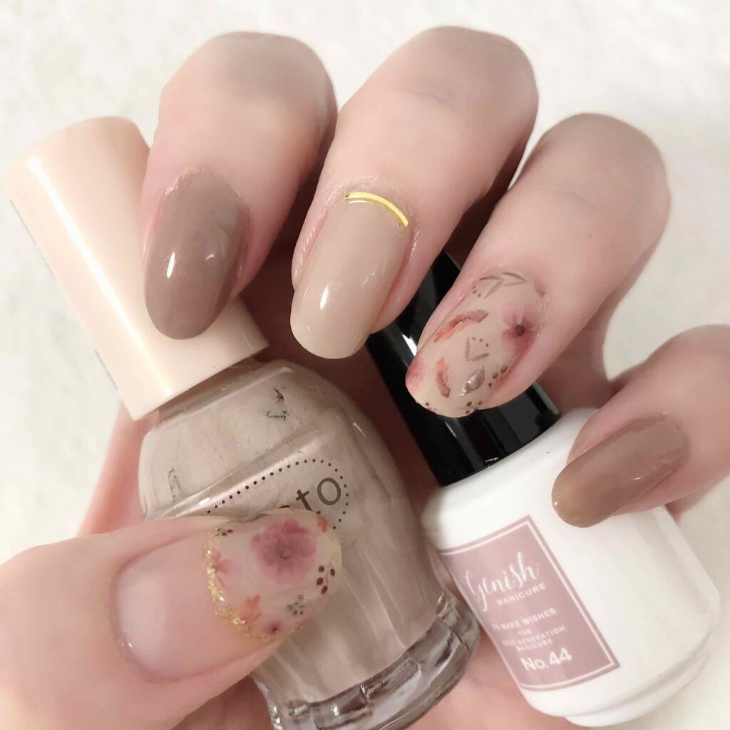 カラフルネイルズ キャンメイクを使った口コミ しずくネイルシールのダスティフラワーを使用 By Rabbit 乾燥肌 Lips