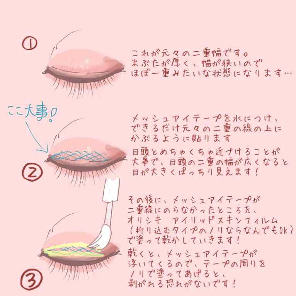 メッシュ アイテープ Shefunの口コミ こんにちはこんばんはむいまめです 今回は By むいまめ 乾燥肌 Lips