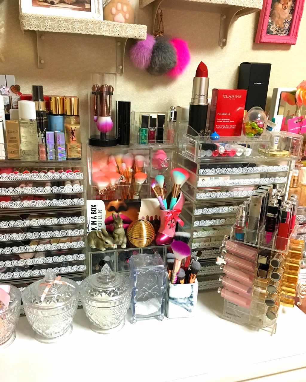 重なるアクリルケース２段引出 大 無印良品を使った口コミ こちらは 最近のコスメ収納です 前とあまり By ひろろん 混合肌 Lips