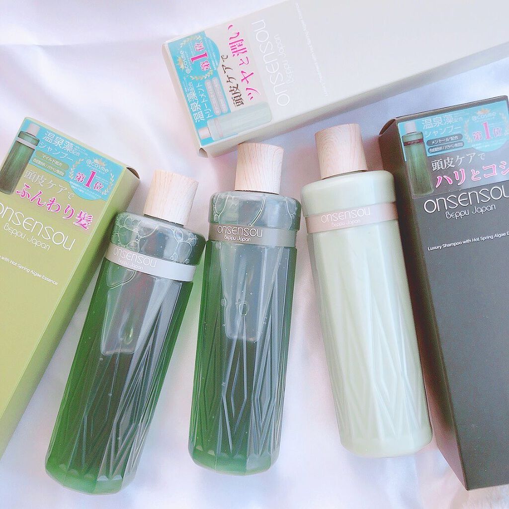 温泉藻配合頭皮ケアシャンプー トリートメント Onsensouの口コミ 美髪の近道は頭皮ケアから こんにちは By Momoringo 5 30代後半 Lips