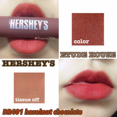 新色レビュー ハーシー パウダールージュティント Etudeの人気色を比較 イエベ秋におすすめの口紅 Etude Her By 보미 ぼみ 混合肌 20代前半 Lips