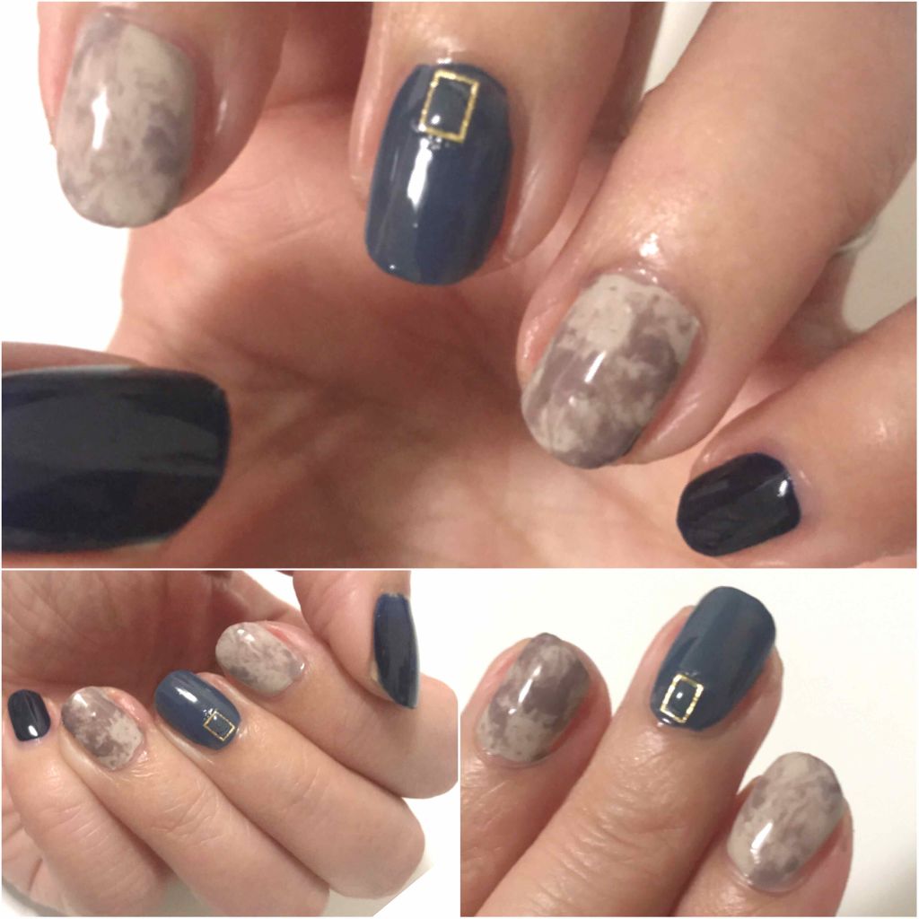 ネイルホリック ネイルホリックを使った口コミ やっと爪が伸びてきたので マーブルネイル再 By グル 混合肌 Lips