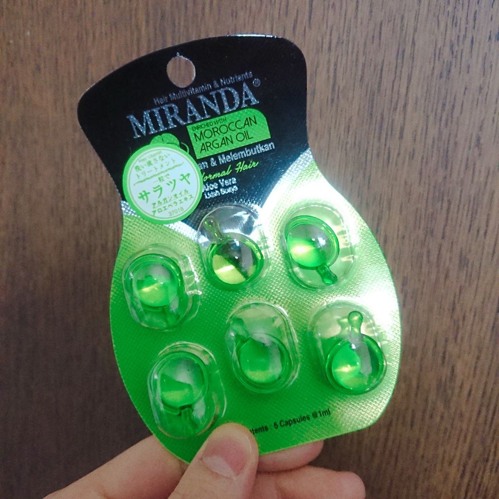 ヘアビタミン モイスチャーヘアオイル Mirandaの口コミ キャンドゥで購入 匂いは青りんごっぽい By Lips