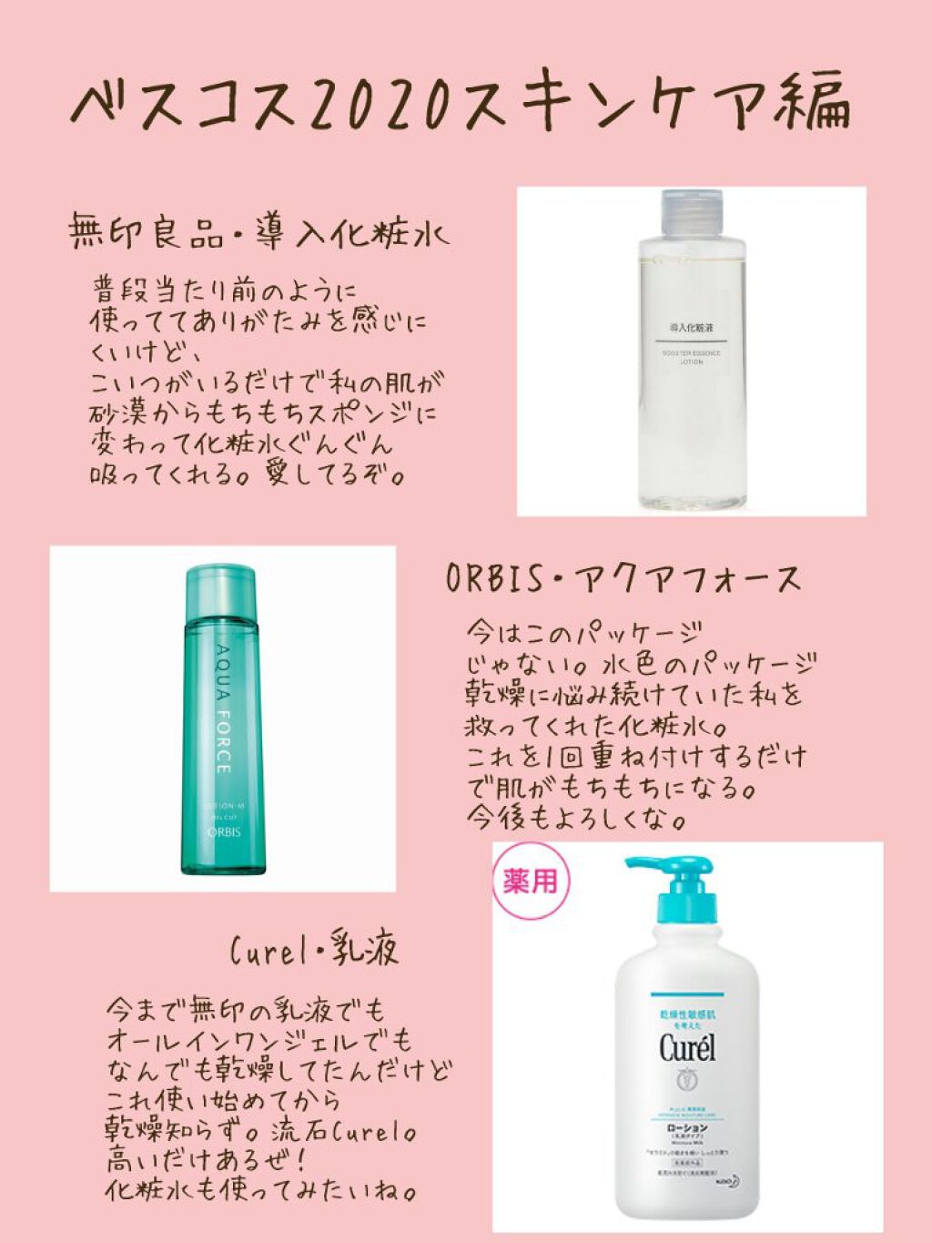 ローション Curelを使った口コミ ベスコススキンケア編 ちなみ By 桜子 Lips