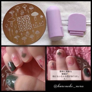 ネイルスタンプ クレヨンを使った口コミ ネイルスタンプで簡単アート キノコネイ By ルーシー 乾燥肌 代前半 Lips