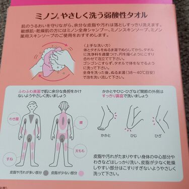 ミノンやさしく洗う弱酸性タオル ミノンの口コミ 敏感肌におすすめふんわりボディタオル ミ By ぽてこ 混合肌 代後半 Lips