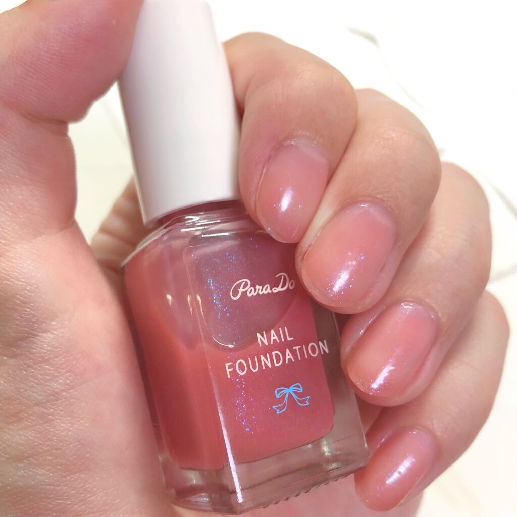 限定マニキュア ネイルファンデーション パラドゥの口コミ 煌めく桜色ネイル ネイルファンデーション By しろなつ 敏感肌 代前半 Lips