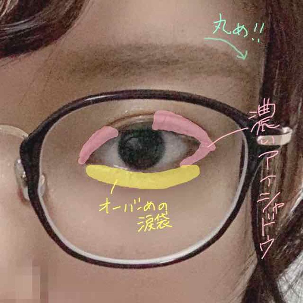 目元はパーツを盛って、メリハリ感を