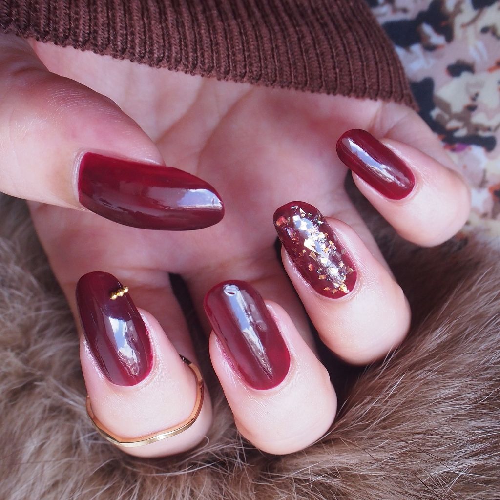 限定マニキュア ミニネイル パラドゥの口コミ シンプル秋ネイルパラドゥベタ塗りネイル By Yuyu 300yen Nail Lips