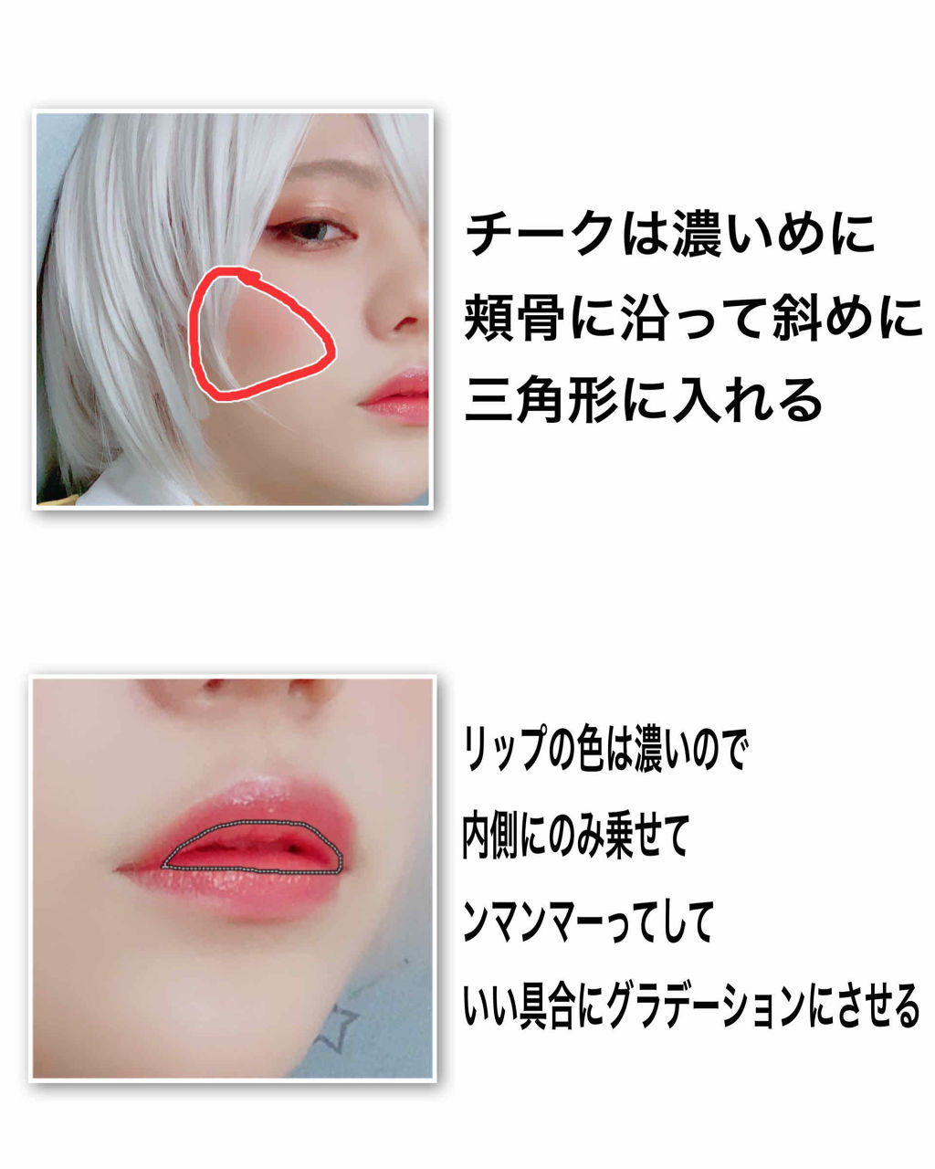 アイメイク方法 ナチュラル チークn Cezanneの使い方 からくりサーカス By れゐ 乾燥肌 10代後半 Lips