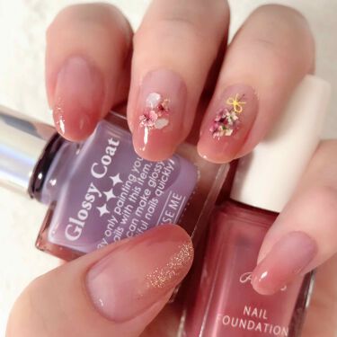グロッシーネイルカラーn デュカートを使った口コミ 本日は押し花とピンクグラデーションネイルで By Rabbit 乾燥肌 Lips