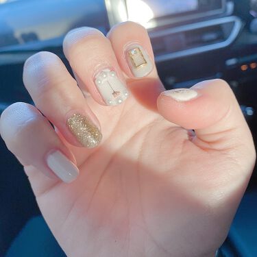 Shジェルネイル ライト対応 セリアを使った口コミ ベージュ系 セルフジェルネイル ほ By Liii 代前半 Lips