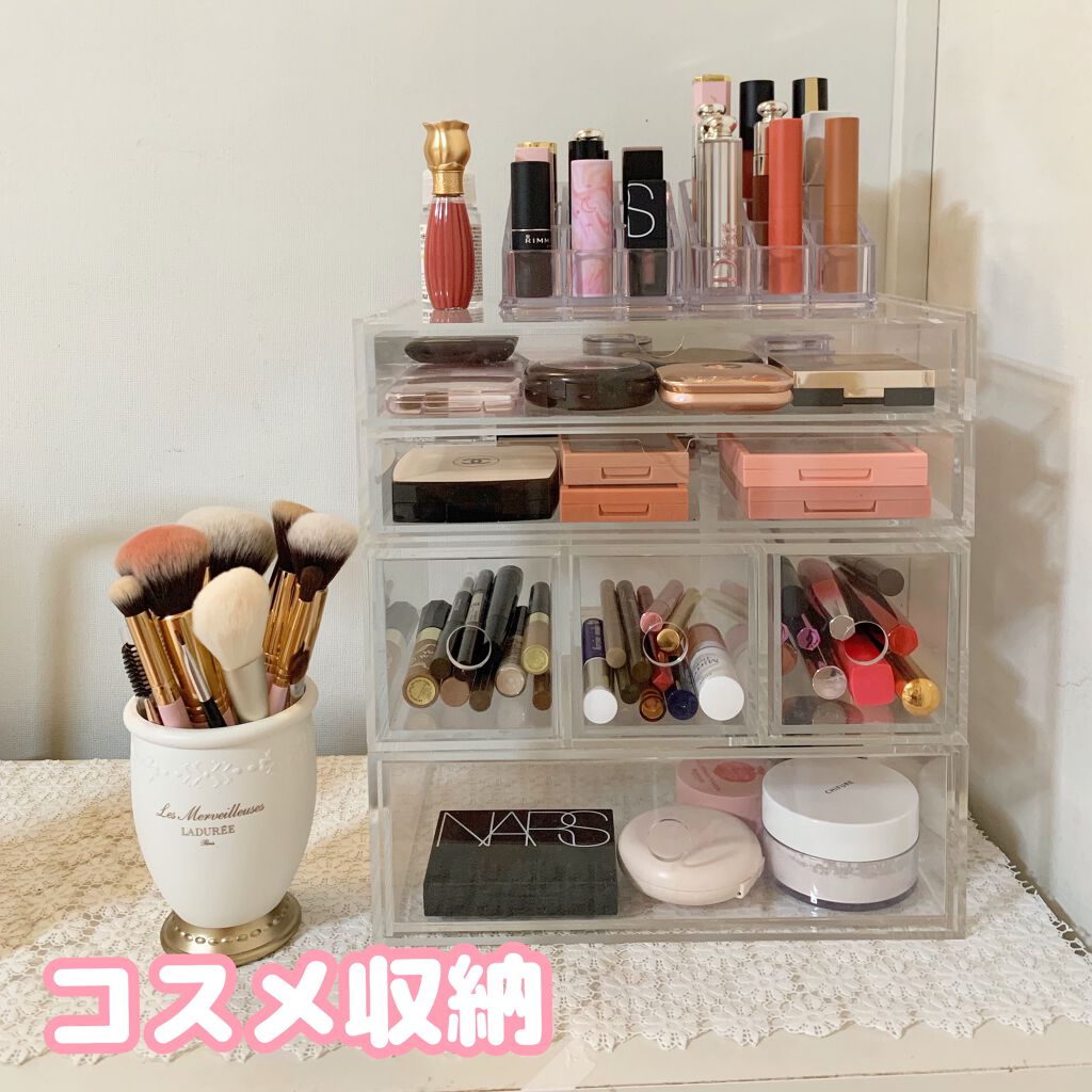 アクリル小物分収納 一段 無印良品を使った口コミ コスメ収納 私のコスメ収納を紹介しま By 𝘳𝘪𝘯𝘢 乾燥肌 代前半 Lips