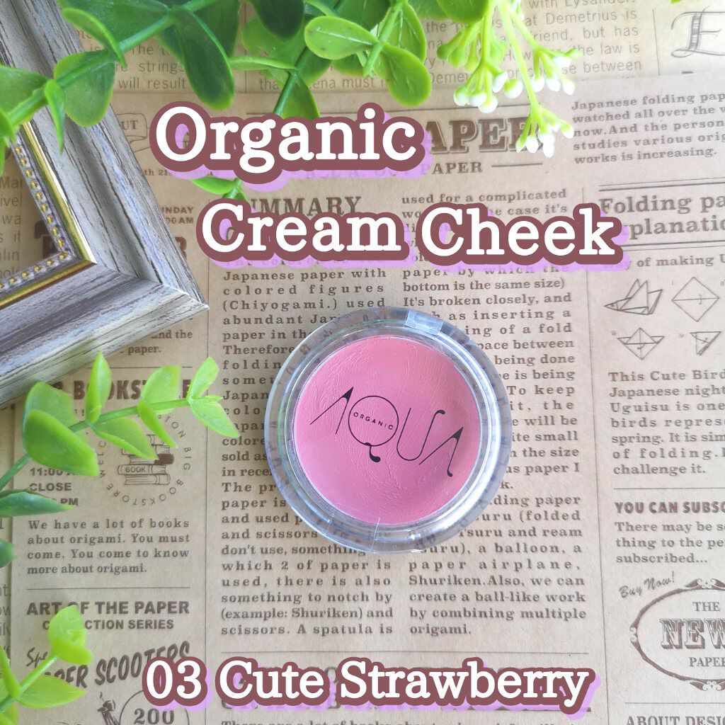 オーガニッククリームチーク アクア アクアの口コミ ブルベにおすすめのジェル クリームチーク 02のミルキィフィグの By Tea 敏感肌 Lips