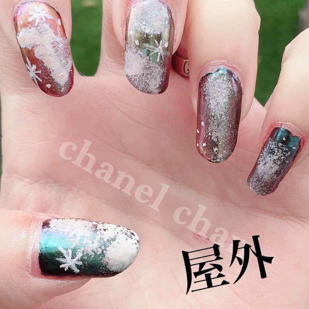 At濃密グラマラスネイルエナメル Art Collectionを使った口コミ 宇宙ネイル ギャラクシーネイル 冬ミラー By Hati 混合肌 Lips