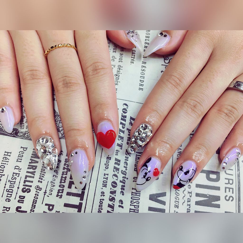 ブルーシュ501ラウンド B R S ブルーシュ の口コミ レトロなミッキーとミニーが見つめ合うバレン By みここ 混合肌 Lips