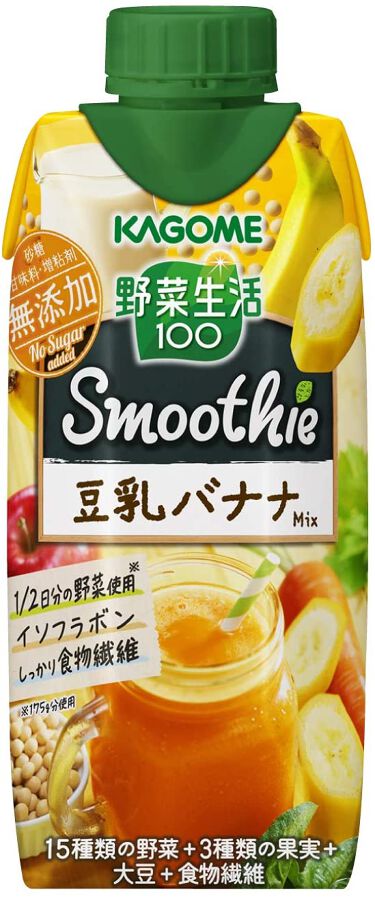 試してみた】スムージー 豆乳バナナMix／野菜生活１００のリアルな口コミ・レビュー | Lips