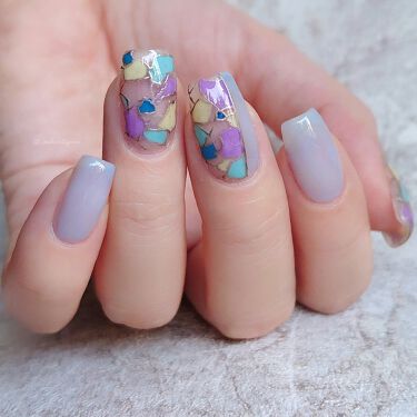 ジェルネイルキット ソルースジェルを使った口コミ ステンドグラスネイル Gelnail パン By Minori Selfnail Lips
