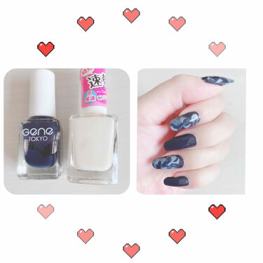 Ac クイックドライベース ハードナー Ac Makeupを使った口コミ セルフネイルですgeneネイルネイビー 2 By R Ioka 敏感肌 40代後半 Lips