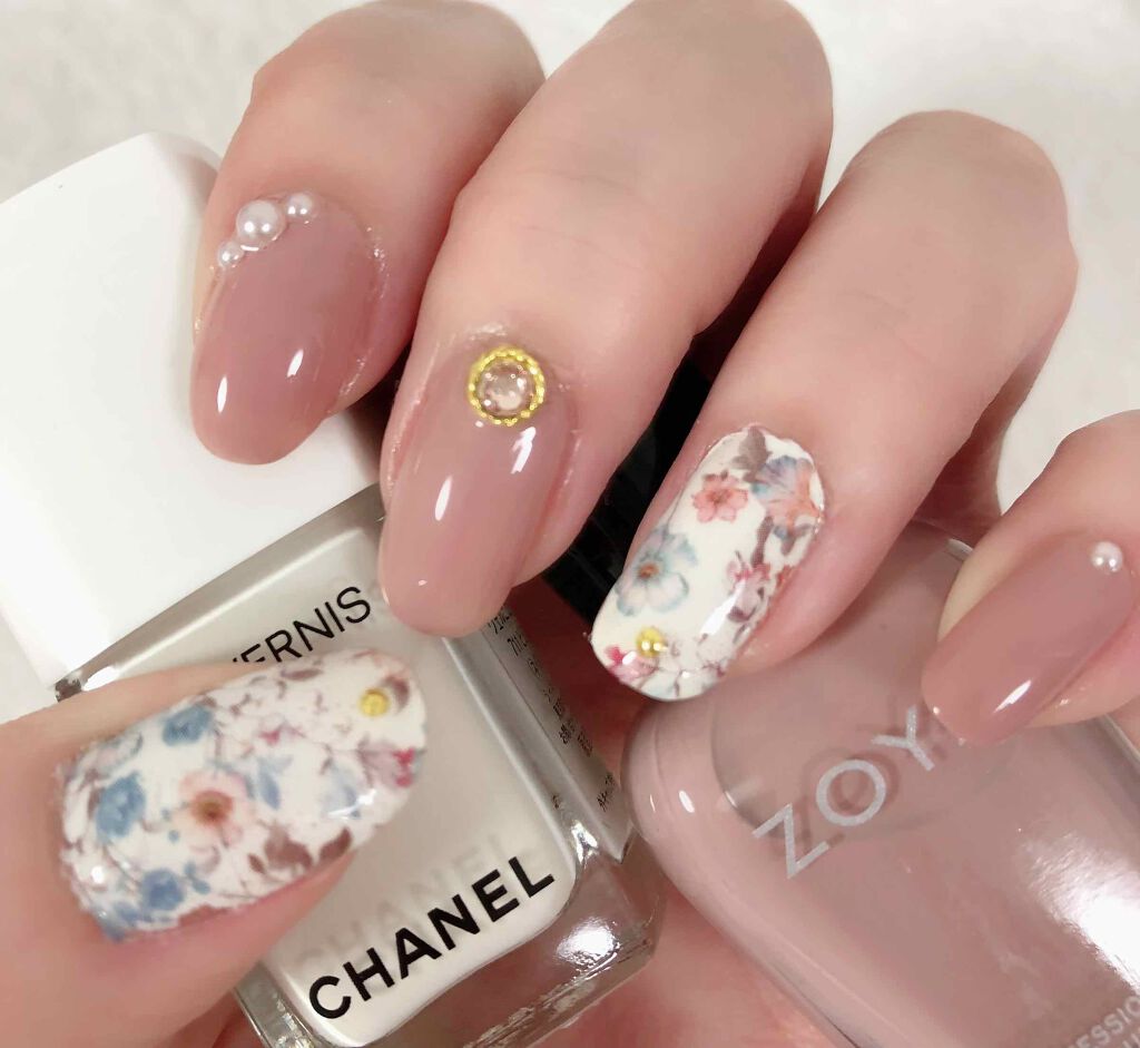 ヴェルニ ロング トゥニュ Chanelを使った口コミ しずくネイルシール 今日はペールフラワーの By Rabbit 乾燥肌 Lips