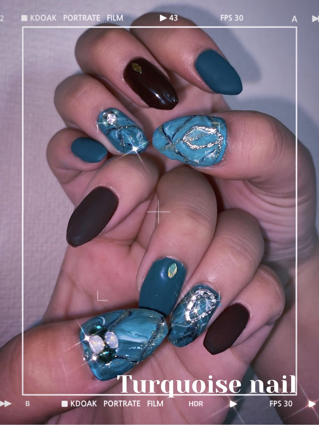 Shジェルネイル ライト対応 セリアの口コミ Newnail ターコイズネイルに挑戦し By Yuna 敏感肌 代前半 Lips