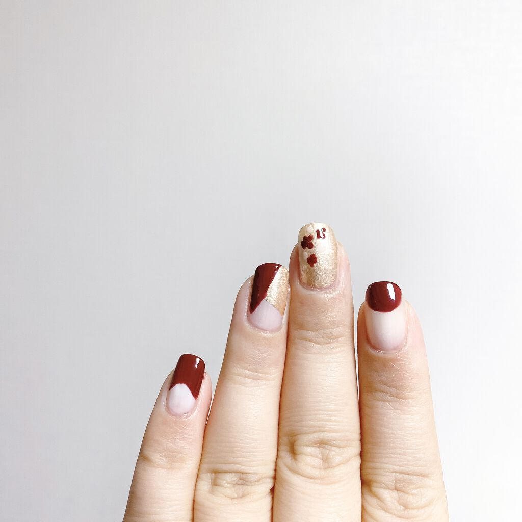 ネイル カラー ポリッシュ Suqquを使った口コミ セルフネイル親指以外はお正月らしい配色で By うつろい 混合肌 30代前半 Lips