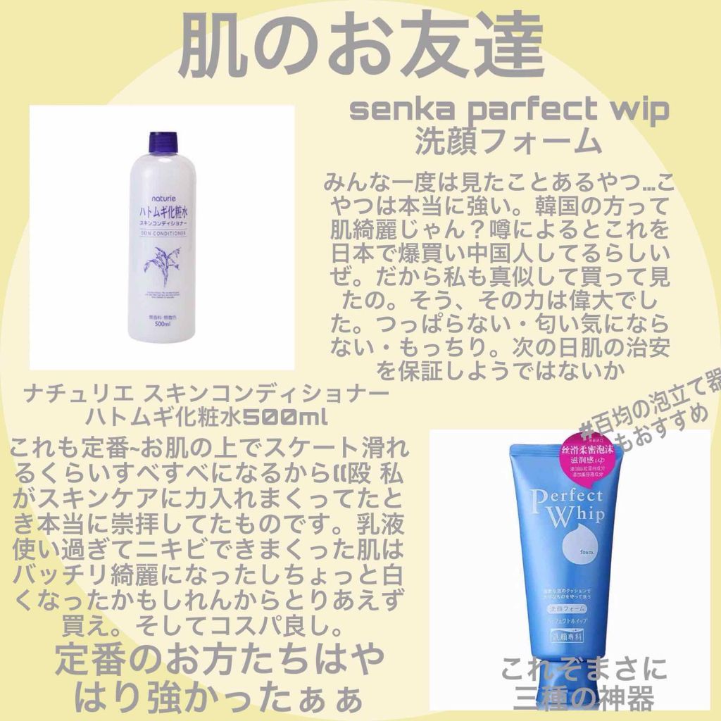ナチュリエ ハトムギ化粧水 ナチュリエ スキンコンディショナー H ナチュリエを使った口コミ 肌の治安を守る最強の警察官 私のおすすめス By ひょりんちゃん 混合肌 10代前半 Lips