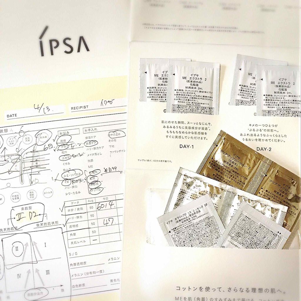 スキンクリアアップローション 2 Ipsaを使った口コミ ずっと気になっていたイプサで肌診断してもら By きほたん 混合肌 30代後半 Lips