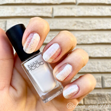 ネイルホリック ネイルホリックを使った口コミ ホワイト ラメネイル 白とラメを組み合わせ By くろおぶ 脂性肌 10代後半 Lips