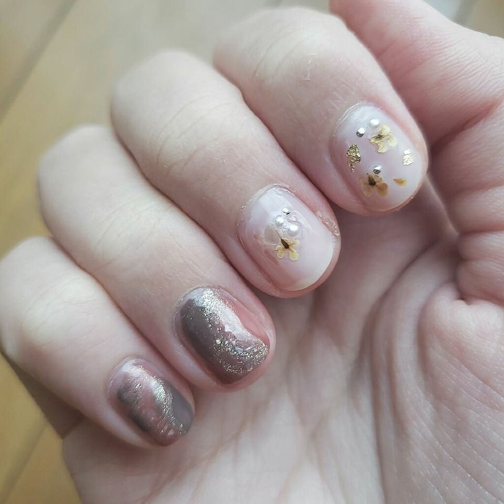 サンリオネイル Daisoを使った口コミ お花と塗りかけネイルお花か塗りかけどっちか By かーじなる子 混合肌 代前半 Lips