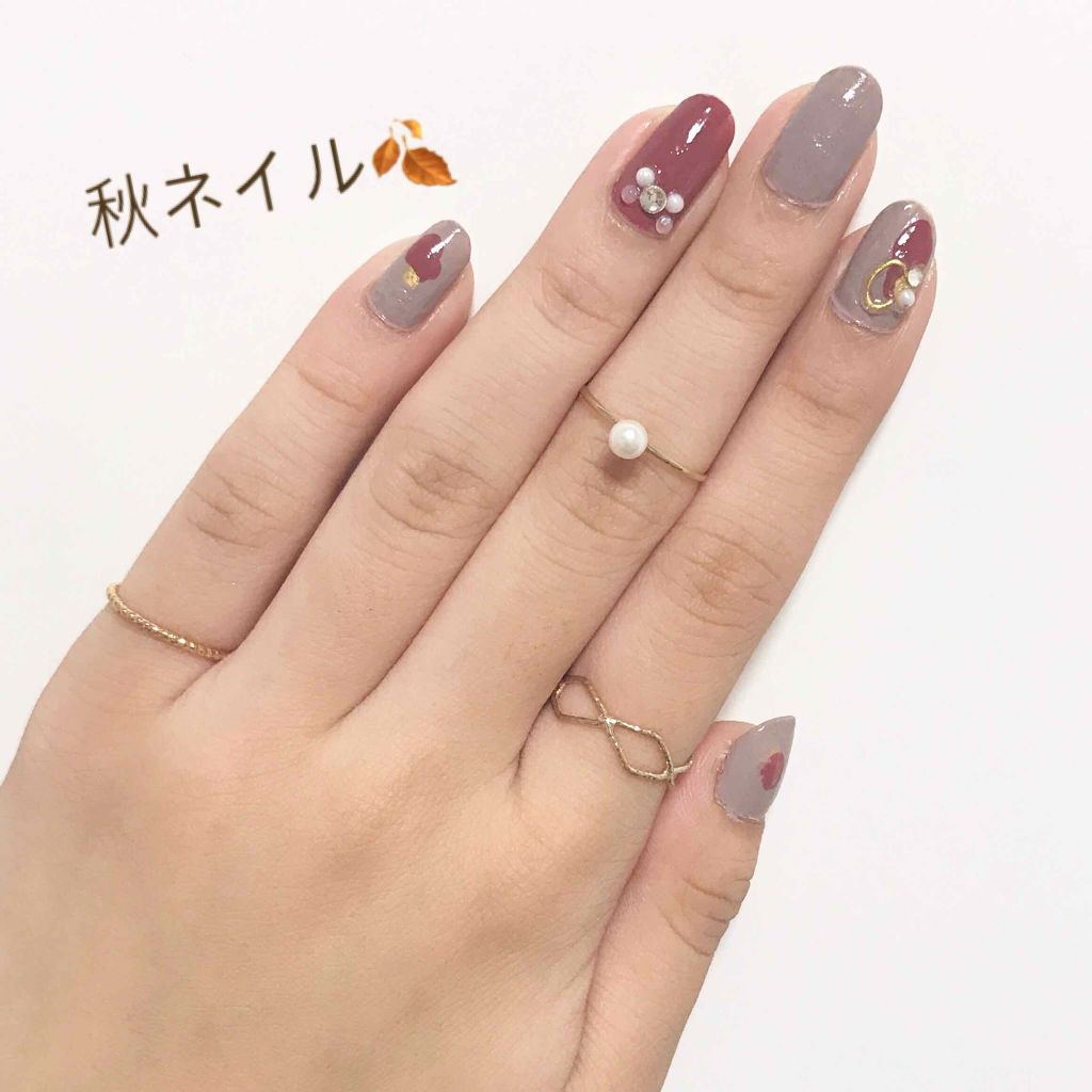 ACネイルエナメル|セリアを使ったクチコミ 「🍂不器用秋ネイル🍂〇ACネイルエナメルMテ..」 by ちぴのすけ(乾燥肌/10代後半)
