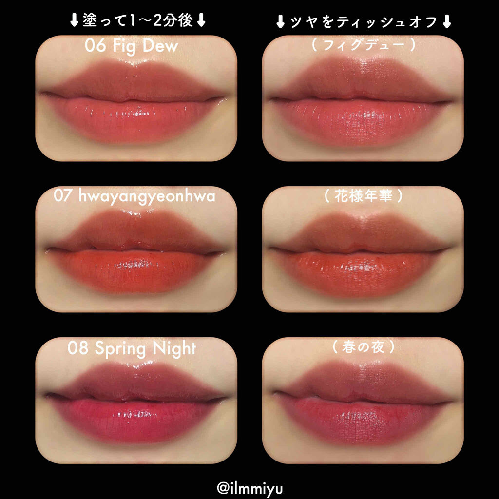 Dew Tint Amuseの口コミ 初amuseティント マトリクス表 𓂃 By ミユ Ilmmiyu 代前半 Lips