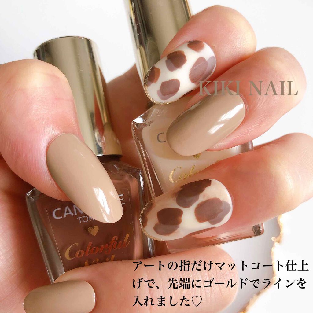 カラフルネイルズ キャンメイクを使った口コミ ホワイトべっ甲ネイル使用カラー Canma By Kiki 混合肌 Lips