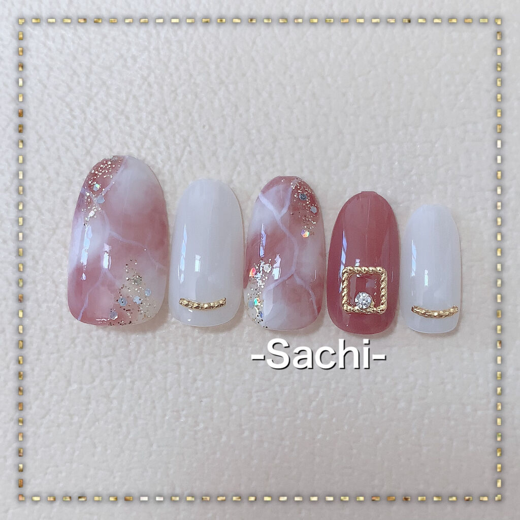 リキュールネイル3 キャンドゥを使った口コミ 100均ポリッシュだけで出来る 大人っぽカ By Sachi 乾燥肌 Lips